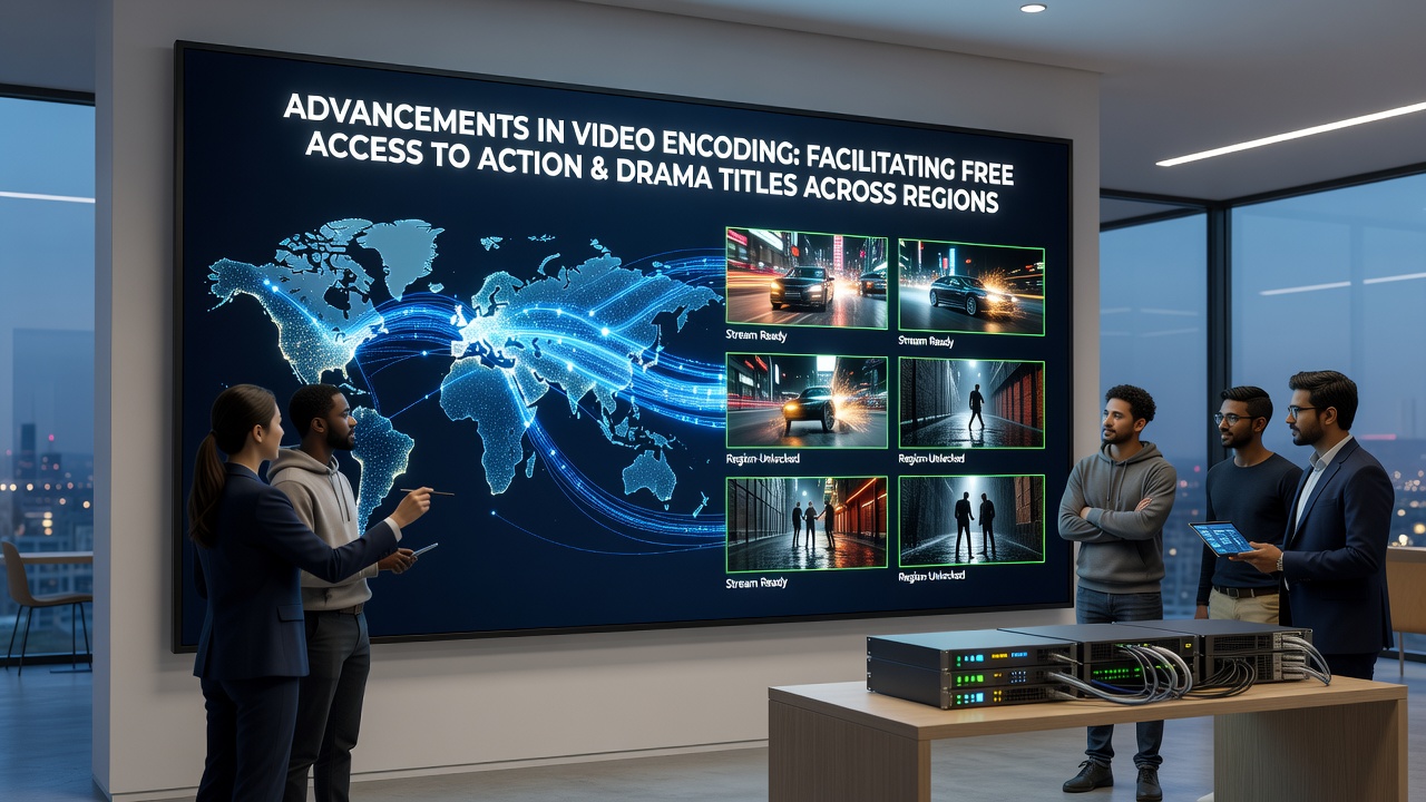 Global viewers accessing drama and action content via efficient encoding standards