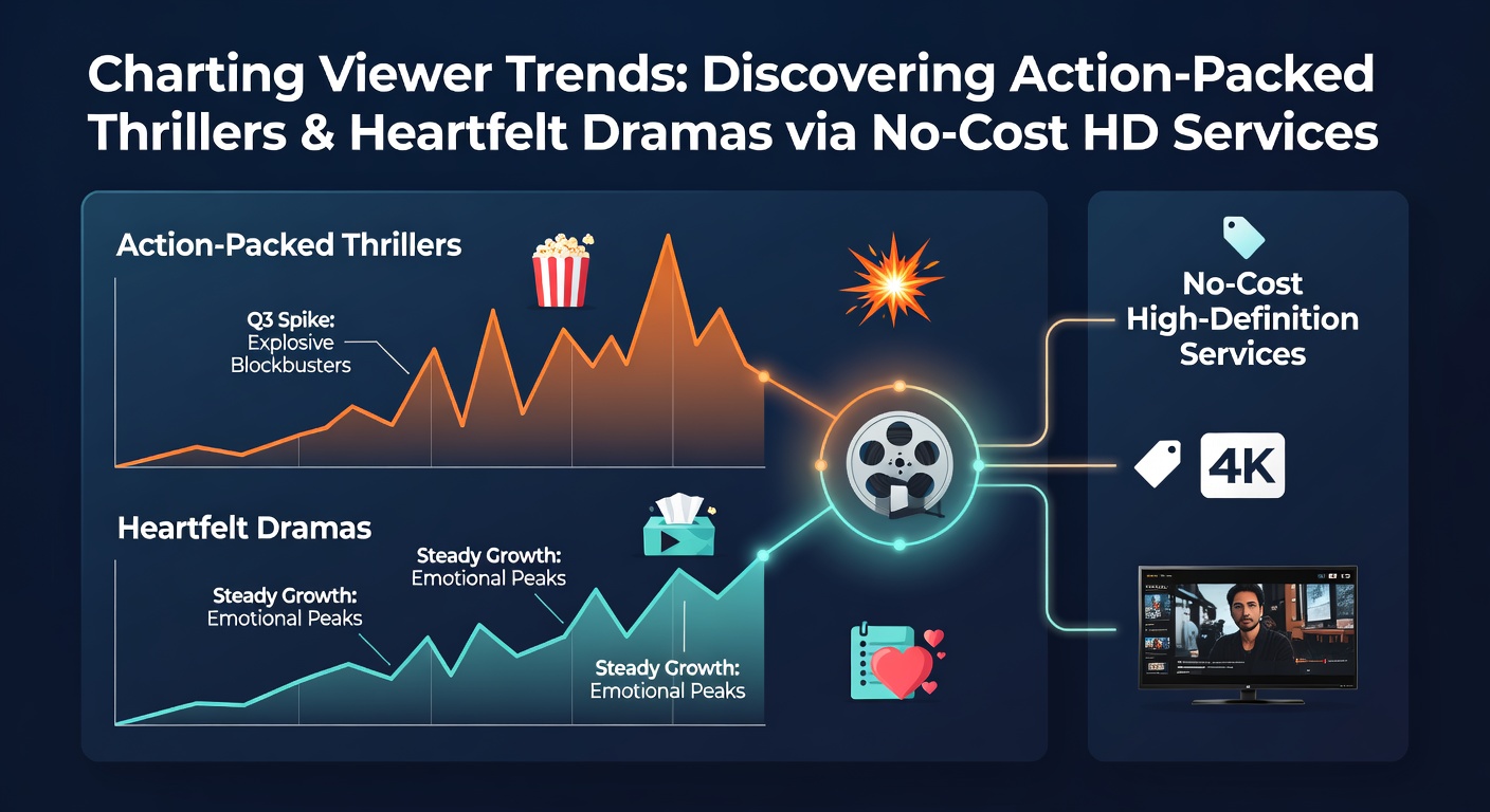 Viewers browsing free high-definition streaming platforms for action thrillers and emotional dramas