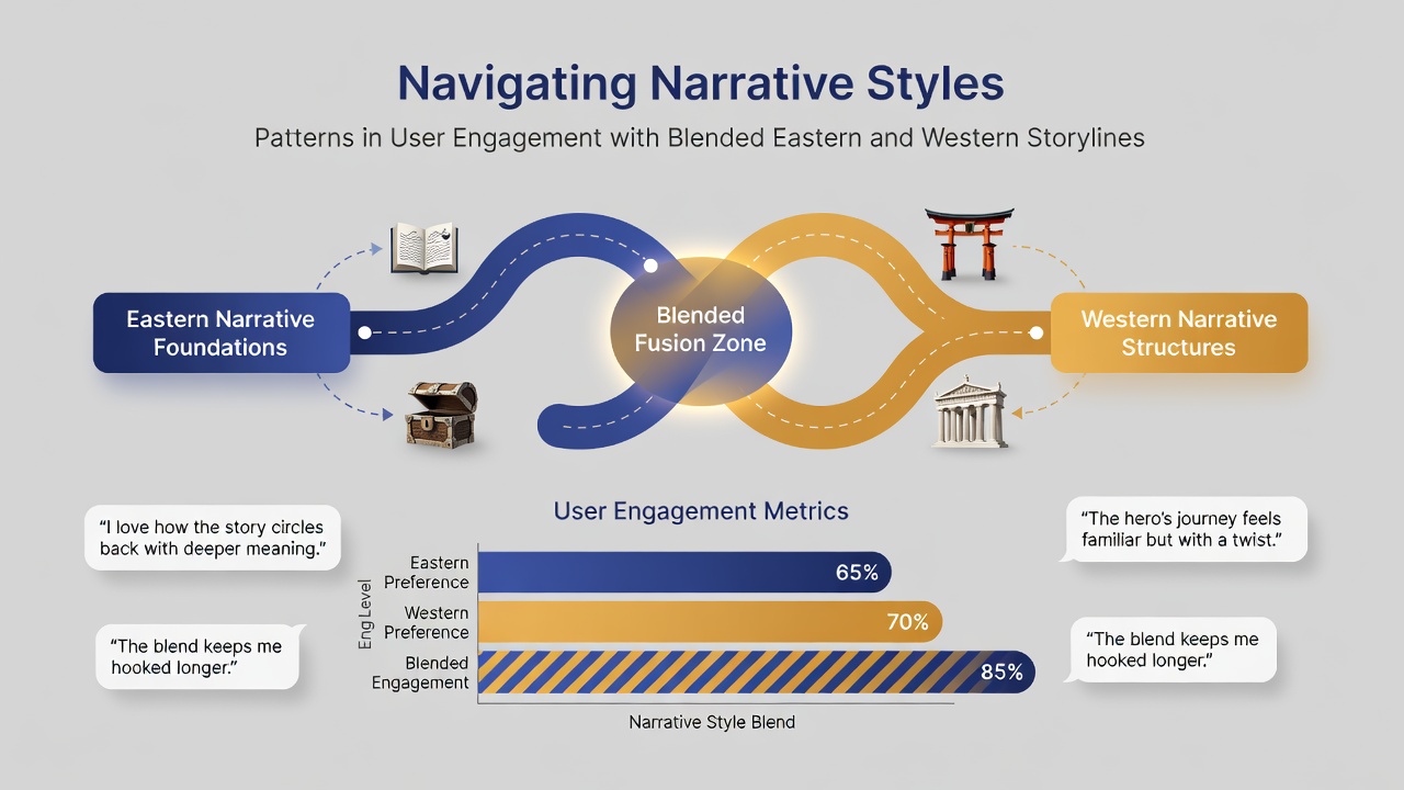 Users discuss blended storylines in online forums and social media threads