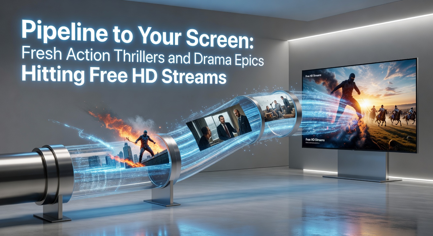 Dynamic scene from a high-stakes action thriller now available on free HD streaming platforms, featuring explosive chases and intense confrontations