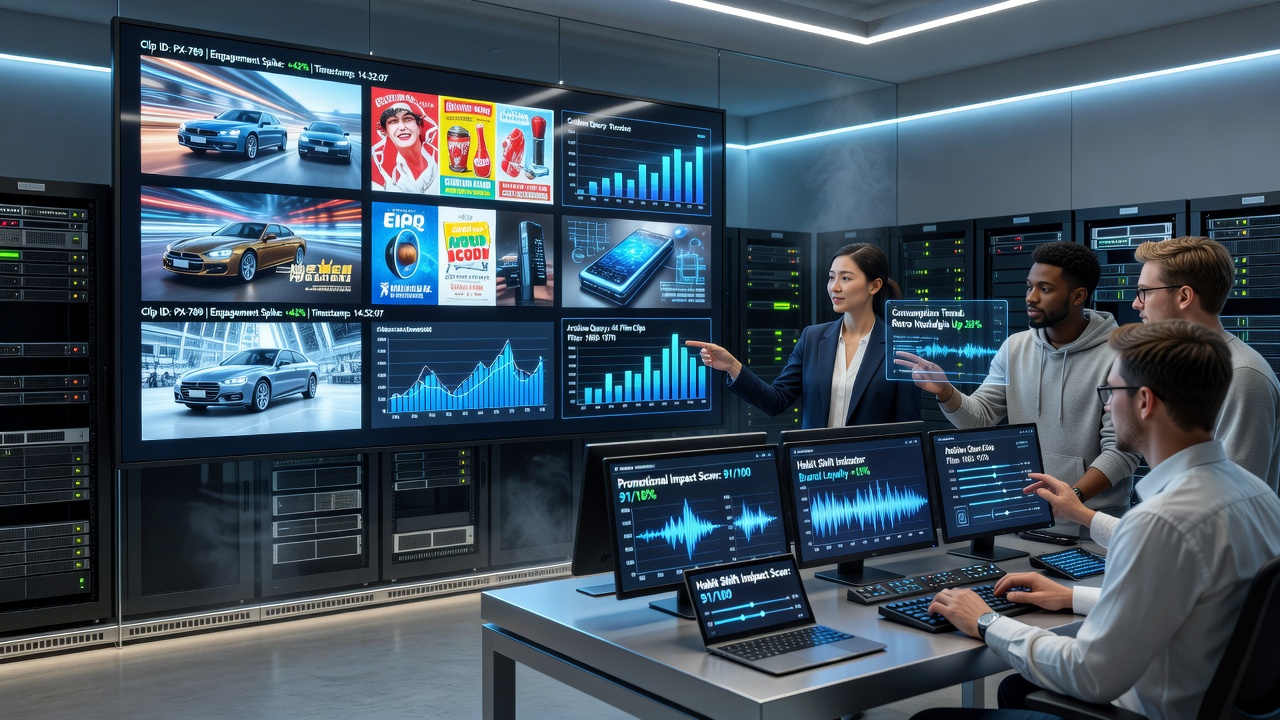 Detailed view of digital archive analytics dashboard tracking clip engagement metrics