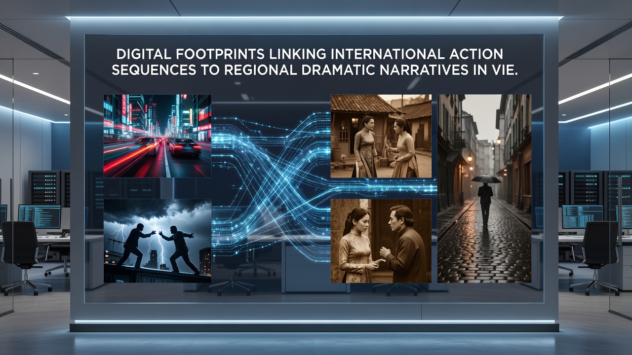 Data graphs illustrating viewer transitions between action and dramatic content categories